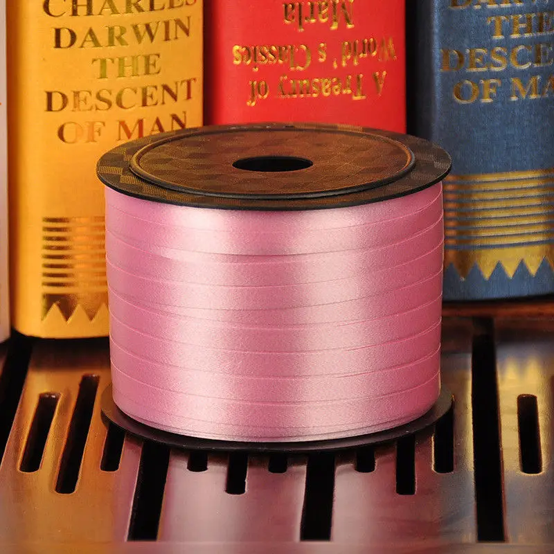 Торговля разнообразие воздушных шаров лента DIY Упаковка для подарков на день рождения лента-лазер вечерние украшения свадебные праздничные аксессуары лента - Цвет: Light Pink 5mmX100Y