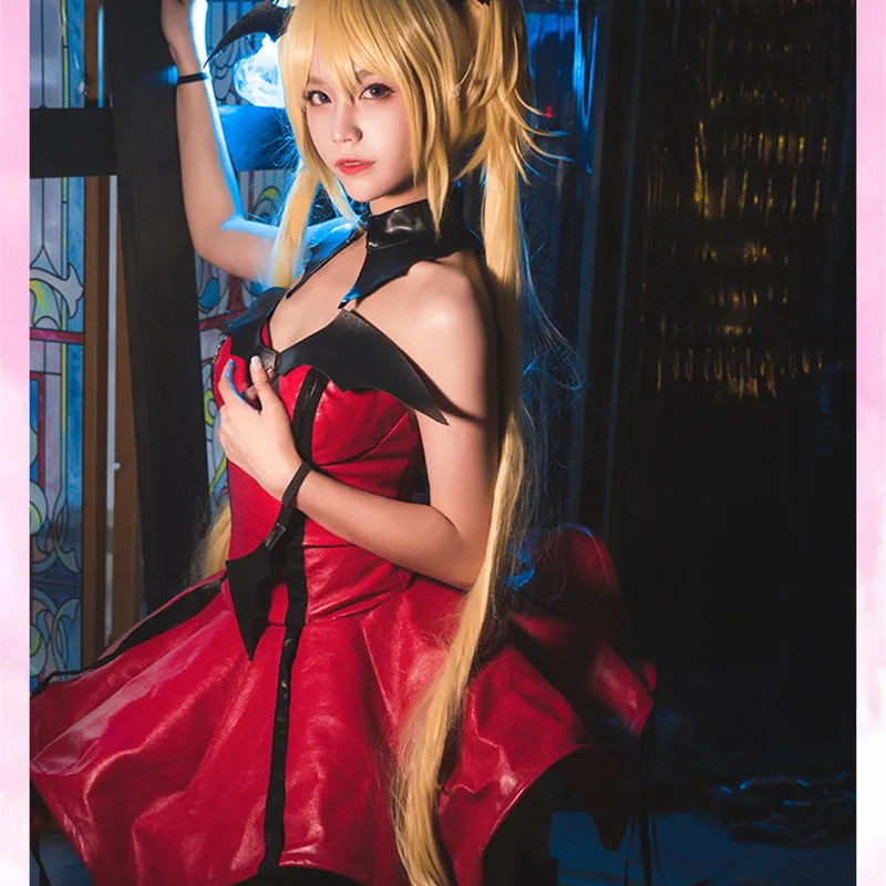 Shugo Chara костюмы для косплея Tsukiyomi Utau красная сексуальная юбка платья ангела