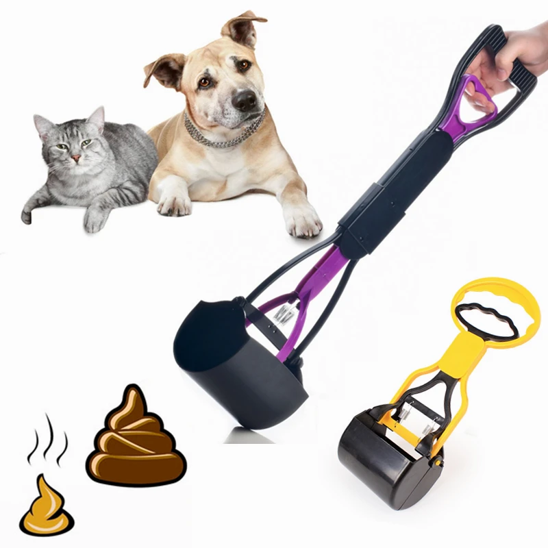 Long Handle Pooper Scooper Pets Waste Picker Foldable Jaw Pet Poop