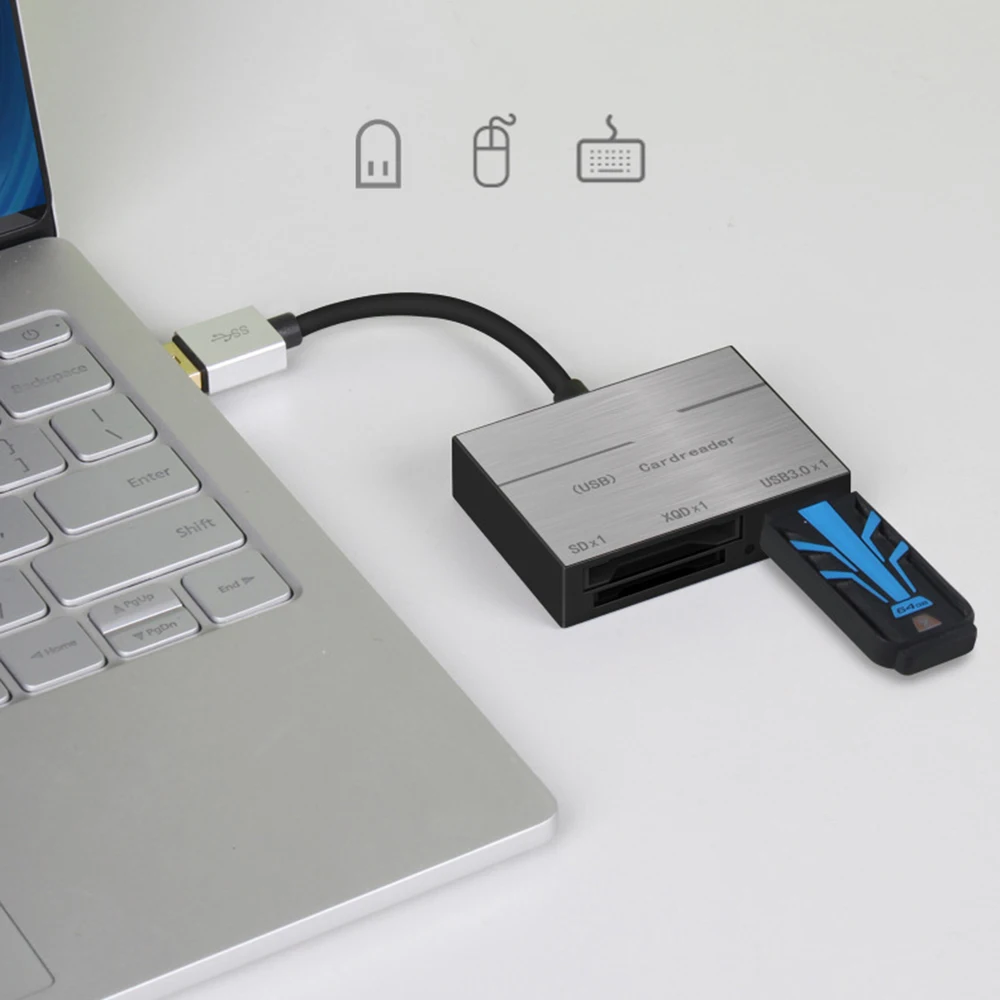 Компьютер USB3.0 расширитель для XQD/SD концентратор 500 МБ/с. на очень высоком Скорость кард-ридер для карт флеш-накопителей мобильный Мышь sony м/G серии Nikon D4/D5