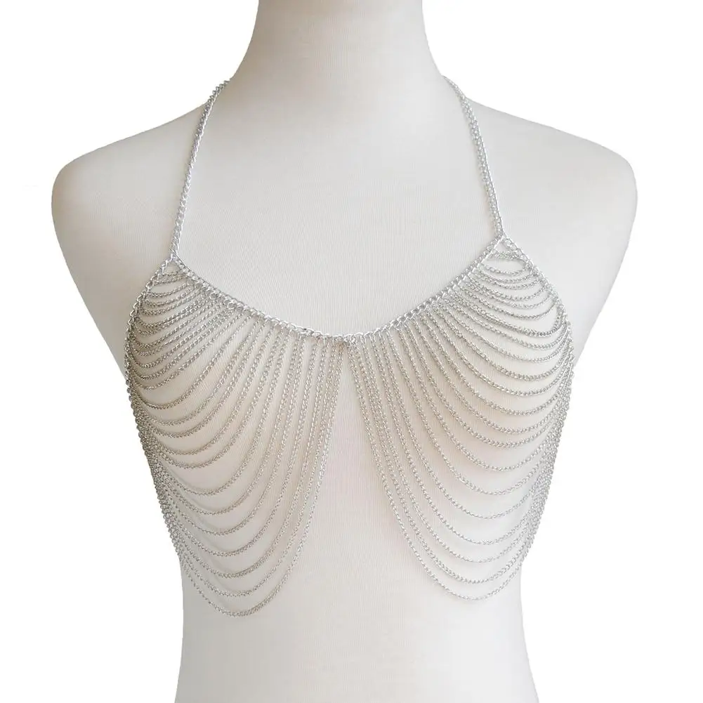 

Women Fashion Sexy Multilayer Bra Body Chest Chain Nightclub Bar Beach Jewelry