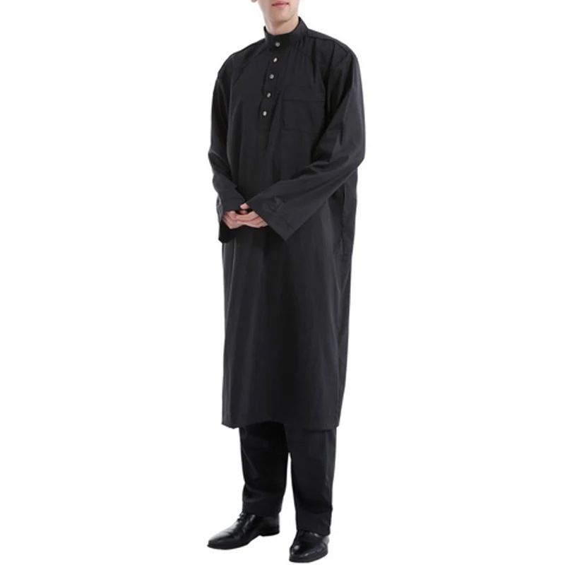 INCERUN, мусульманская одежда, мужской халат, Saudi thebe, халат, кафтан, платье, Camisas Masculina, Саудовская Аравия, полная длина, халат, домашняя одежда