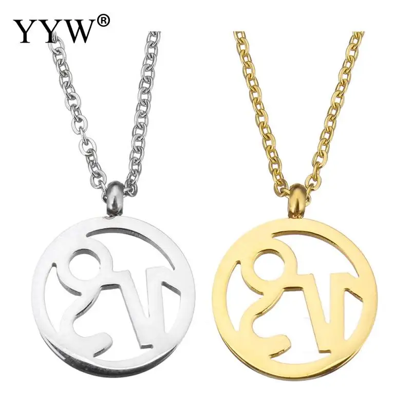 

YYW Women Men Capricorn Zodiac Constellation Gold-color Stainless Steel Jewelry Necklace European Choker Chain Pendant Necklaces
