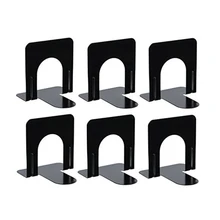 Metal Bookends, Sturdy and Nonskid, Heavy Duty Metal Book Ends Supports for Books, DVDs, Magazines, Great for Office, Home, Sc