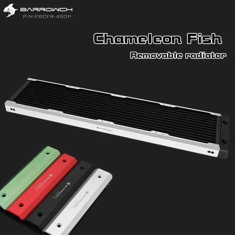 

Barrowch FBCFR-480, Chameleon Fish Modular 480mm Radiators, Acrylic/POM Removable Radiators, Suitable For 120mm Fans