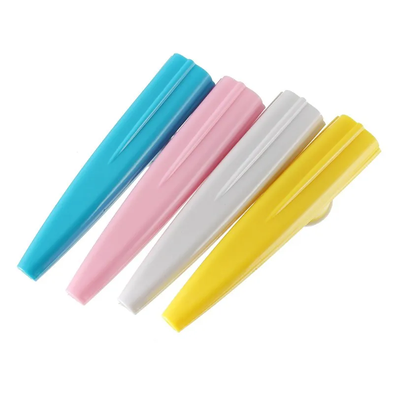 Zebra película de papel de plástico de Color aleatorio Kazoo para niños, instrumento Simple de Harmonica, instrumentos de viento de madera, flauta de Kazoo