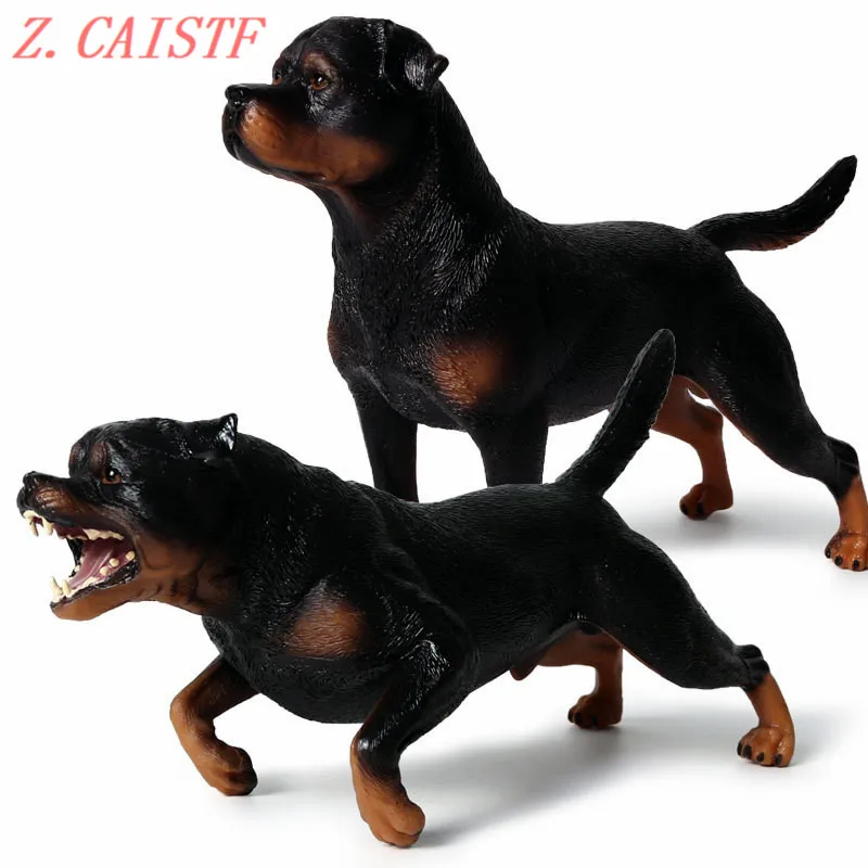 

Large Pet Dog Rottweiler Statue Simulation Cute Puppy Home Decor PVC Action Figure Collectible Model Toys Gift 21CM Y890