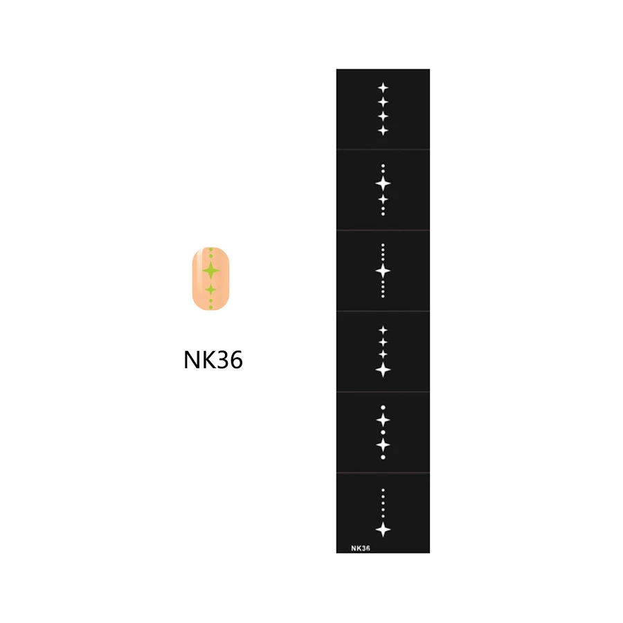 1 шт. Модная волна Стиль Аэрограф Для блесток трафарет штампы для ногтей красящий лак Дизайн Маникюр стемпинг для украшения ногтей инструмент-шаблон NK05 - Цвет: NK36