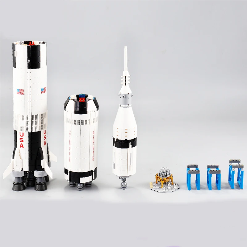 

1969Pcs Legoing 37003 Creative Series The Apollo Saturn V Launch Vehicle Set Children Educational Building Blocks Bricks 21309