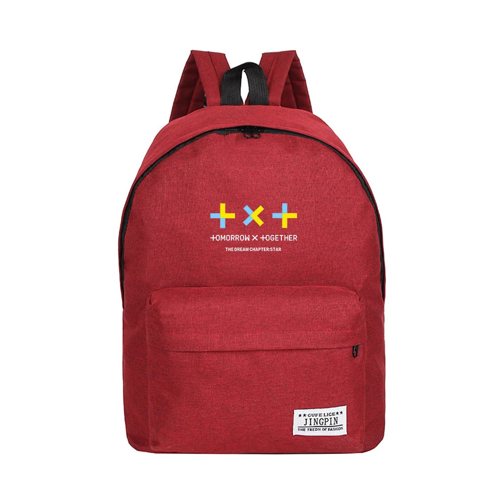 

TXT Accessories Funny Backpack Printed Canvas Harajuku Mochila feminina Kpop High Street travel mochila TOMORROW X TOGETHER
