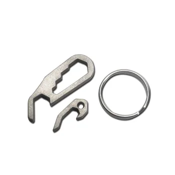 

EDC Outdoor Pocket Tool Titanium Alloy TC4 Screwdriver Keychain Mini Opener Multifunctional Tool Wrench Set Send Key Ring