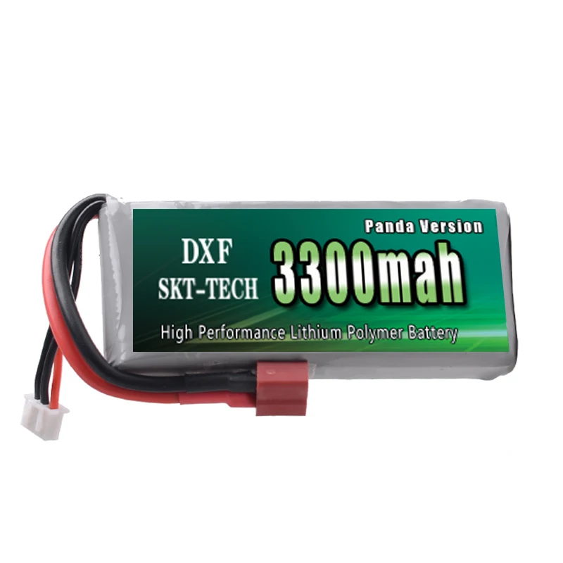 DXF 2 шт. Хорошее качество Rc Lipo батарея 7,4 V 3300mah 2S 20C Max 40C для Feiyue 03 Wltoys 12428 12423 1:12 RC запчасти для автомобилей