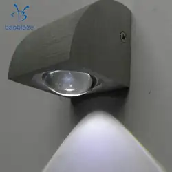 Алюминий 3 Вт LED свет настенного Бра Лампа Туалет Спальня проход светильник украшения теплый белый