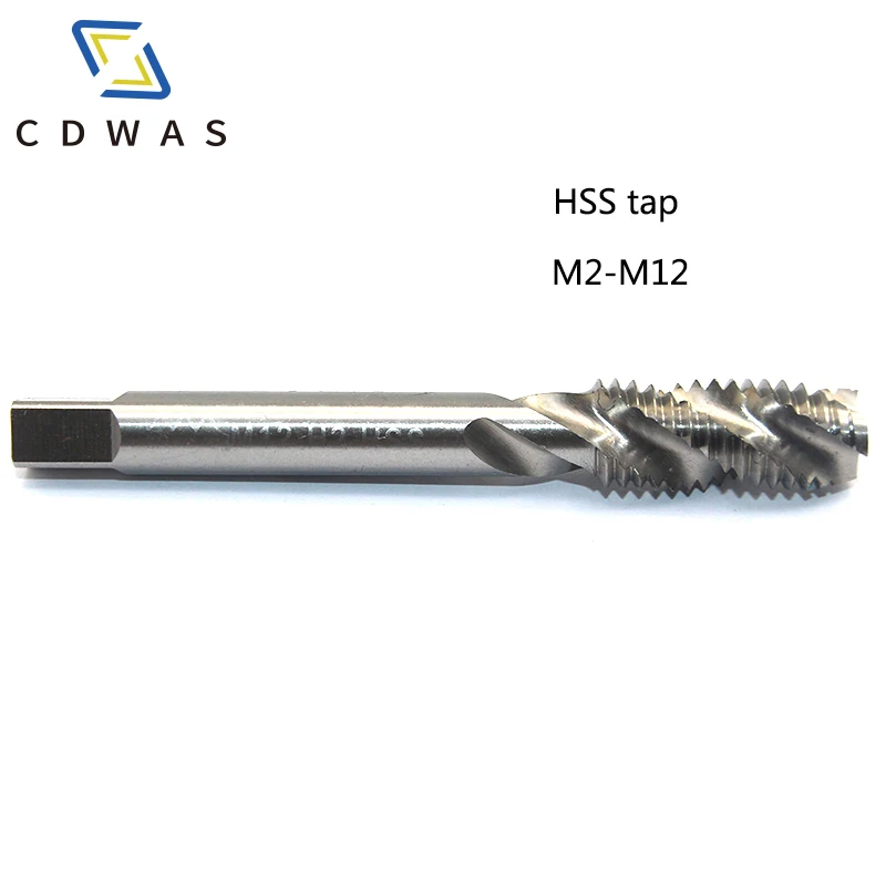 

1PC M2/M2.5/M3/M4/M5/M6/M7/M8/M10/M12 HSS spiral thread screw taps machine hand tools Screw tap