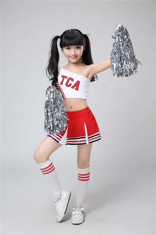 Детский костюм черлидера детская форма для танцев из полиэстера|child cheerleading