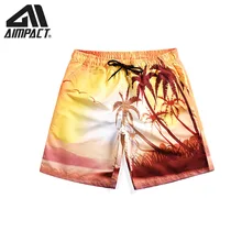 Быстросохнущие пляжные шорты для мужчин, летние пляжные шорты для серфинга, Шорты для плавания с кокосовым принтом, модные мужские плавки, повседневные шорты для плавания Hybird AM2113