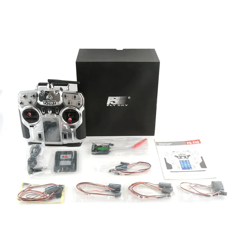 

FLYSKY FS-i10 2.4G 10CH Transmitter + FS-iA10B Receiver waterproof optional + Telemetry Data Module Set for RC aircraft drone