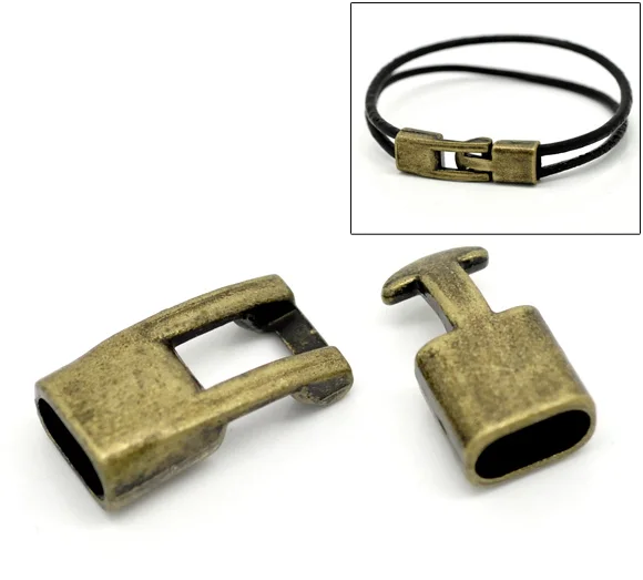 5 Sets Bronze Tone Hook Clasps 24x12mm for Leather Bracelethook clasp