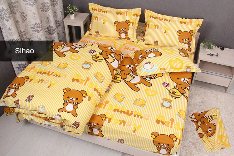 Yellow Rilakkuma Bedding Set Twin/ Full/ Queen Rilakkuma Bed Sheets