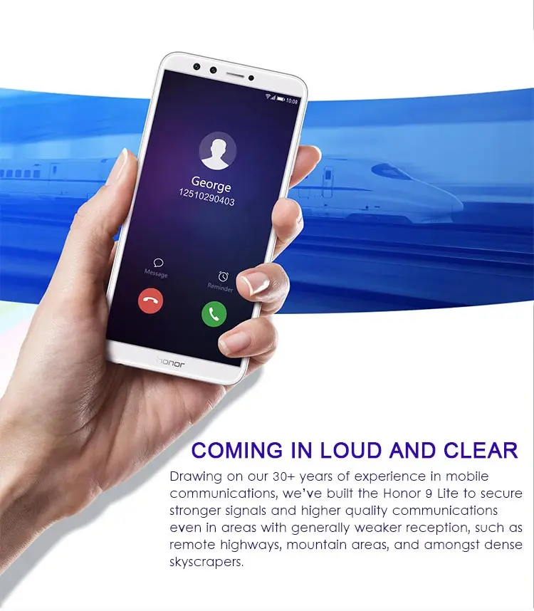 HUAWEI HONOR 9 LITE 3GB RAM 32GB ROM Hisilicon Kirin 659 2.36GHz Octa Core 5.65 Inch FHD+ Full Screen Quad Camera Android 8.0 4G LTE Smartphone