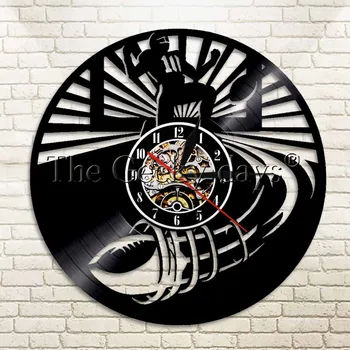 

1Piece American Football Vinyl Wall Clock Sports Wall Clock Football Wall Art Gift For Rugby Fans