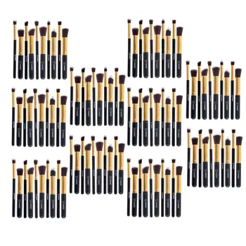 

10X / Quality 10PCS Pro Makeup Brushes Set Foundation Blending Powder Eyeshadow Contour Concealer Blush Cosmetic Beauty Make-UP