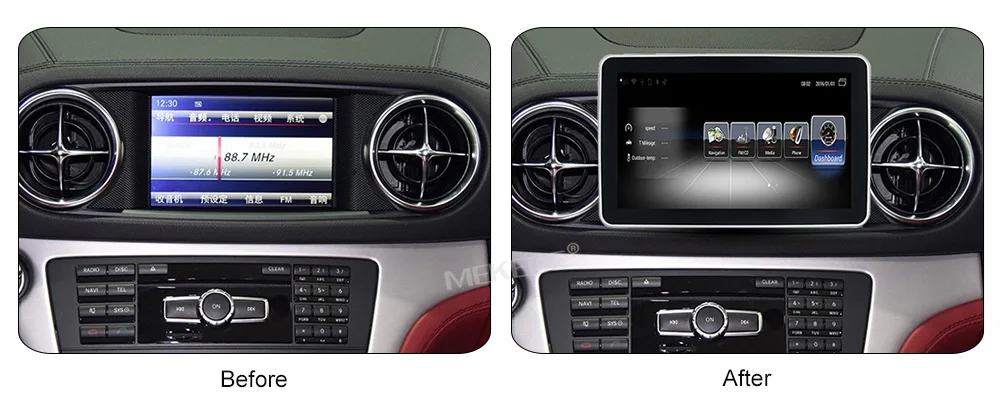 Sale MEKEDE 4G lte Car Multimedia Player Android 7.1 Car DVD radio player For Benz SL Class W230 2013-2016 3G RAM 32G ROM BT wifi 3