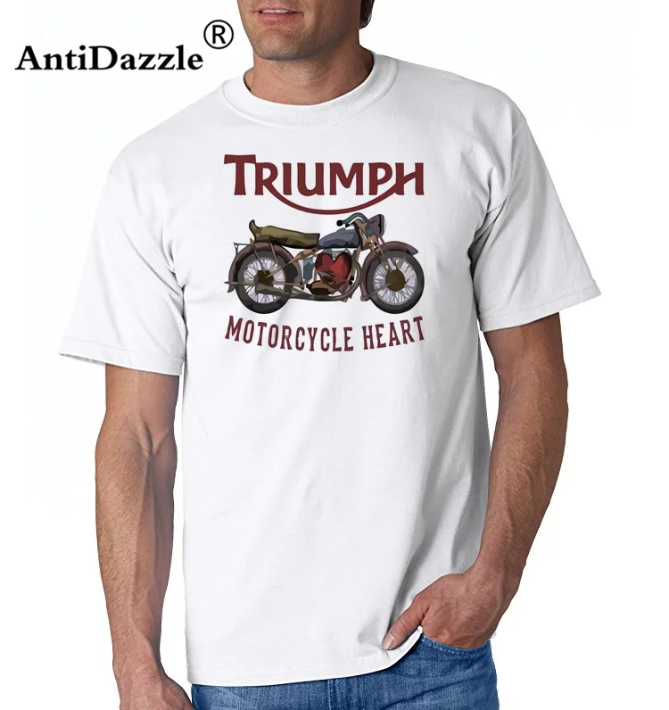 

Vintage Triumph Motorcycle tshirts Men Speed Triple 1050 Backing T-shirts Fashion Short Sleeve Custom bonneville Family T Shirts