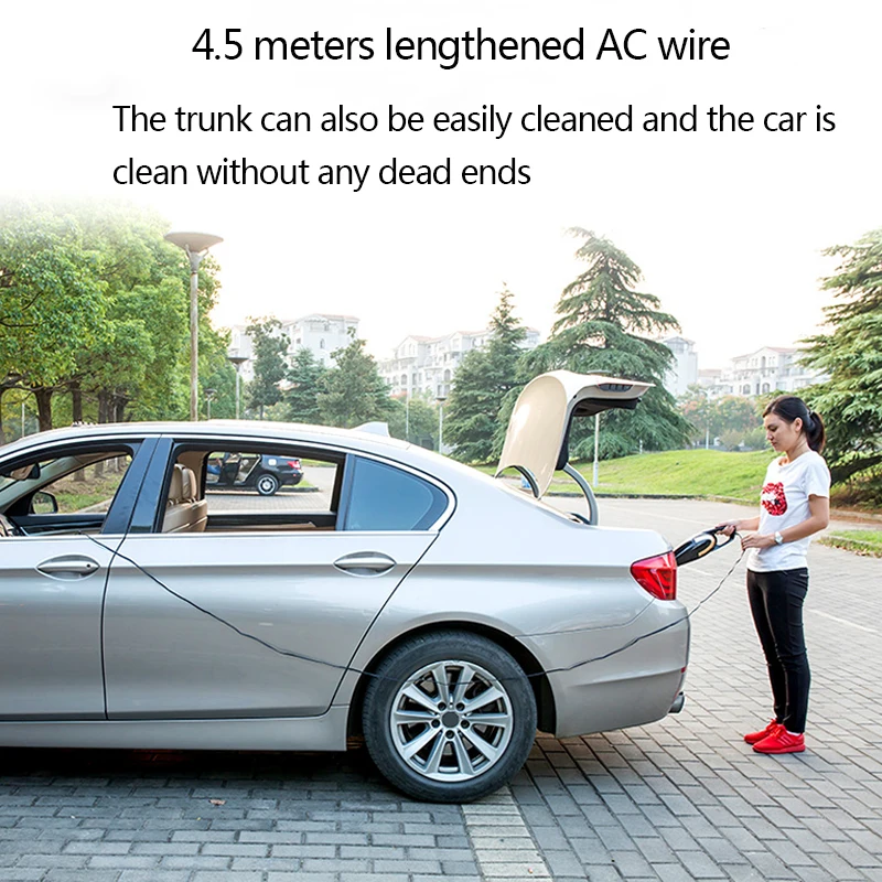 Car Vacuum Cleaner 12V 120W High Powerful 4800pa Wet And Dry Clean Portable Mini Handheld Home Auto Car Electronic Accessories