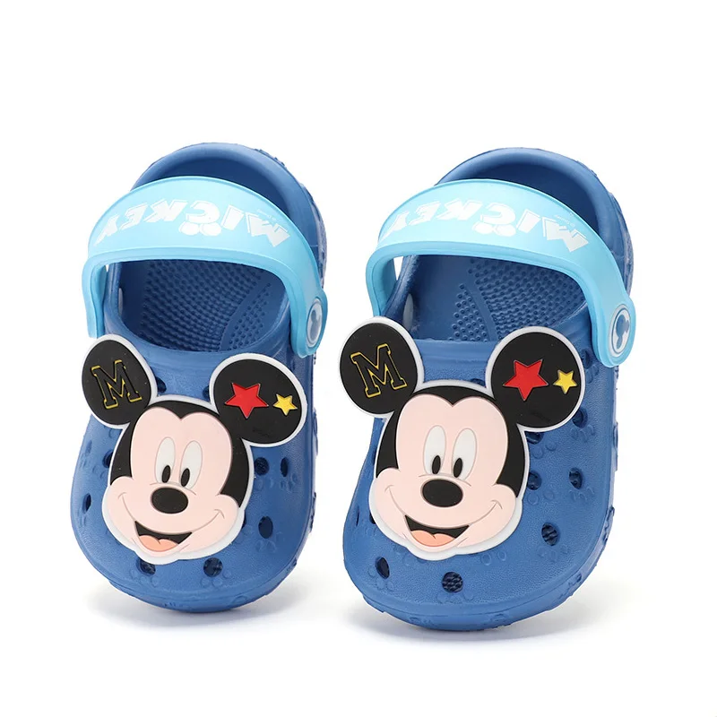 Disney детская Минни Микки мayс лeтo сандалии герои мультфильмов обувь Cave малышей пляжная обувь для маленьких мальчиков и девочек Нескользящие шлепанцы - Цвет: A