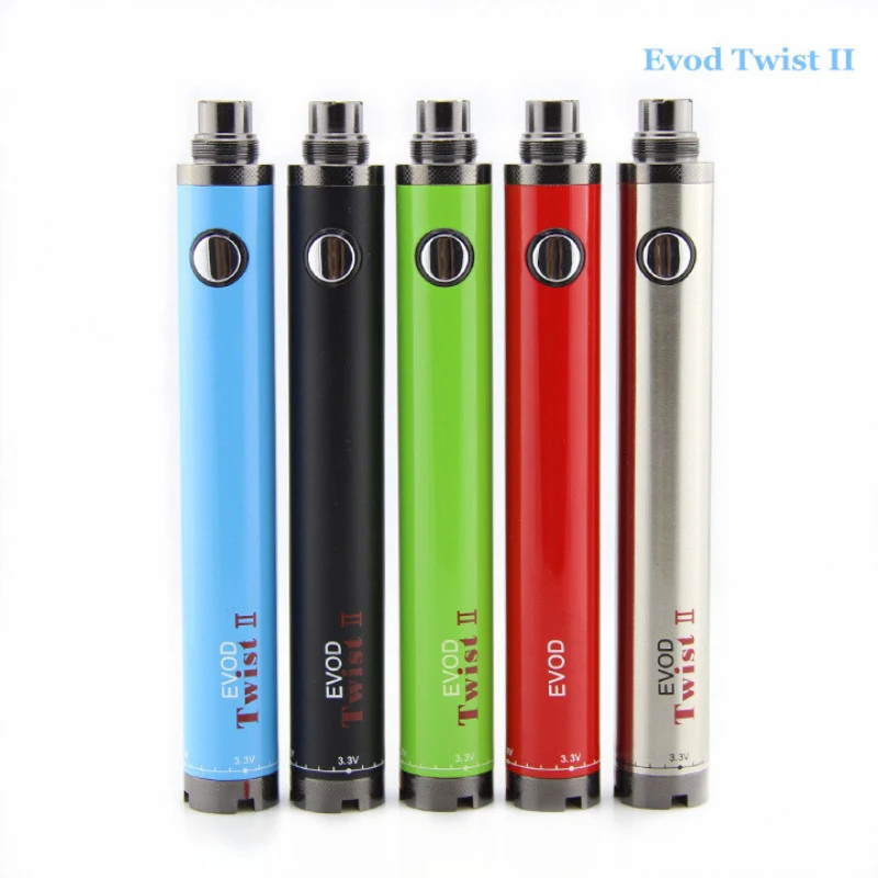 E cigarette Evod twist II 1600 mah electronic cigarette battery upgrade evod variable voltage battery 3