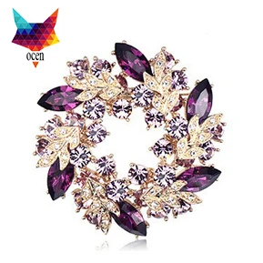 

6pcs/lot Luxury Brand New Women Jewelry Famous Relogios Feminino Fashions Flowers Brooches Bijuterias Filled Gold-color Broches
