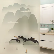 Индивидуальные размеры windows Стекло фильм дверь Стикеры s Винтаж Стикеры Книги по искусству полупрозрачные статический цепляются(без клея) красивые пейзажи