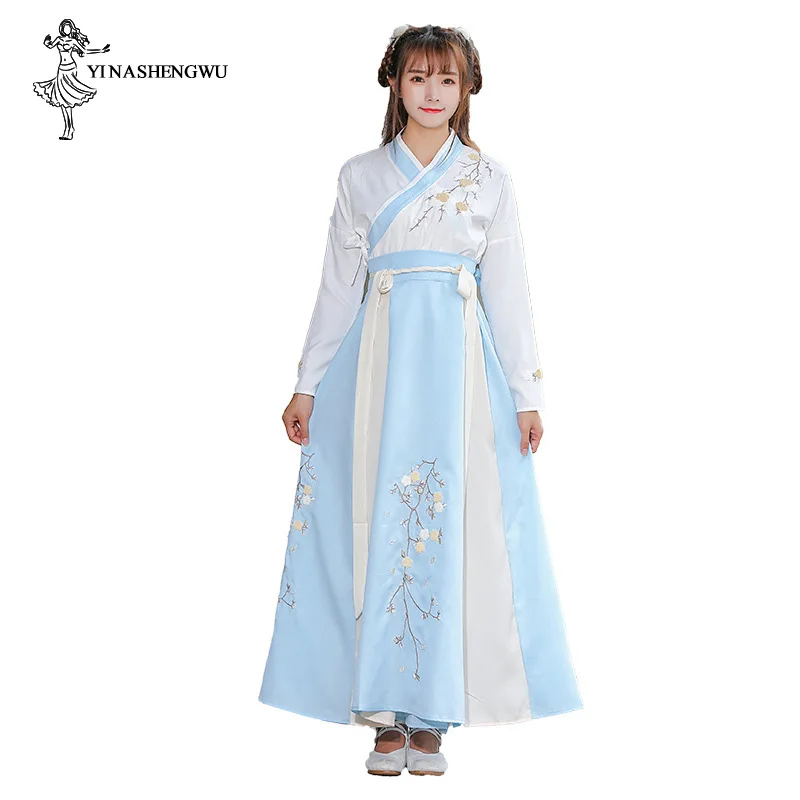 Женское платье Hanfu женские с баской костюм ханьфу Сказочная юбка свежая и