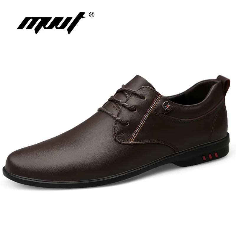 

New Spring Fashion Oxford Business Men Shoes Genuine Leather shoes High Quality Soft Casual Breathable Men's Flats dress Shoes