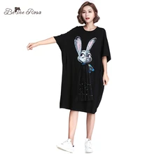 BelineRosa 2017 Women’s Summer Casual Shirt Dresses Fashion Brand Designer Style Cool Rabbit Tunic Women HS000358
