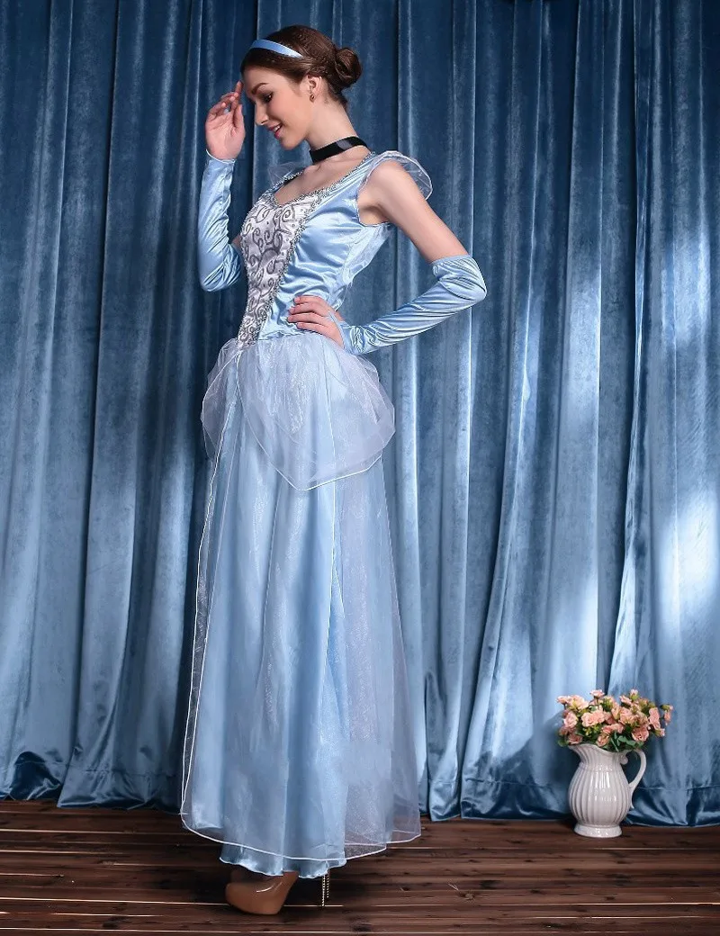 Movie Sandy Girl Cinderella Princess Adult Cosplay Costume Deluxe Party Women Fancy Dress Halloween Masquerade Costume (4)
