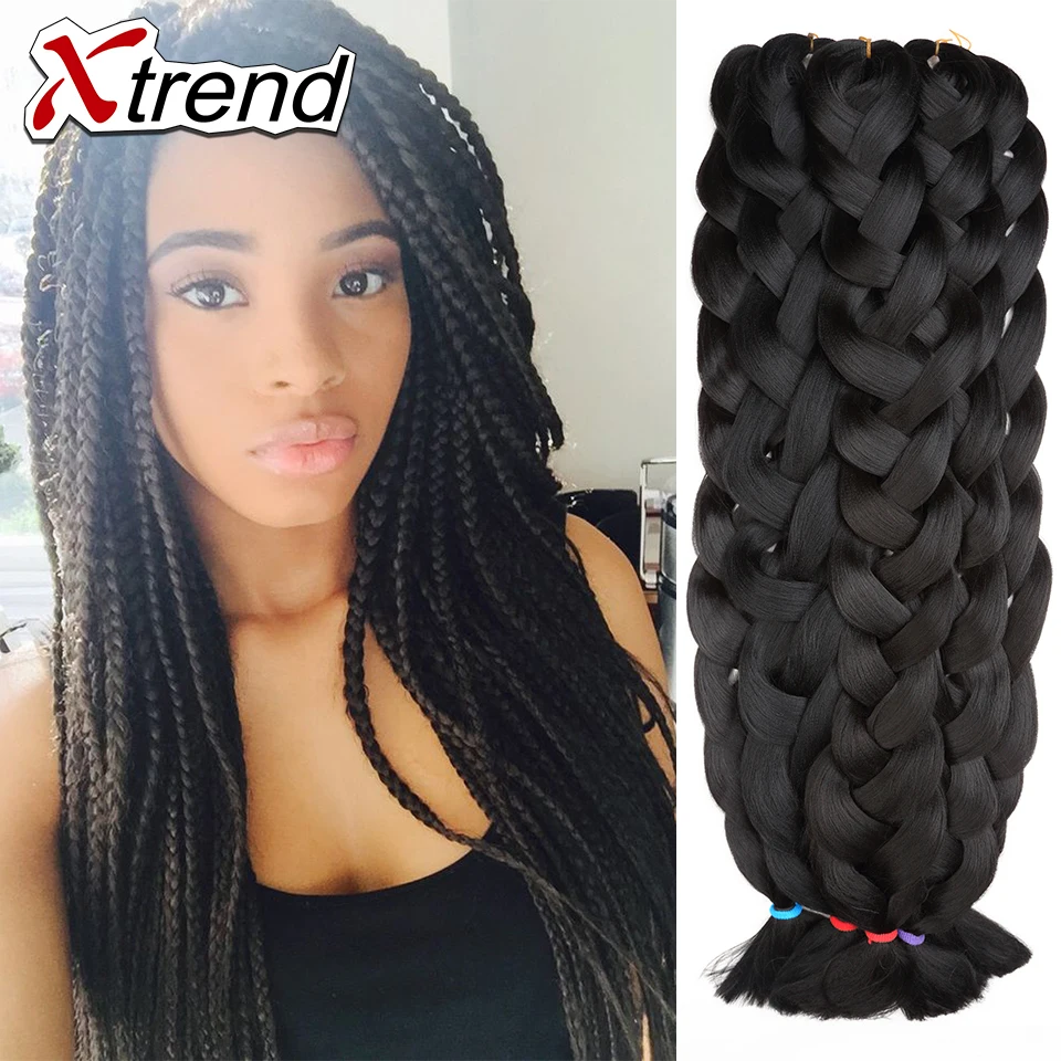 Buy braid hair synthetic black and grey braiding