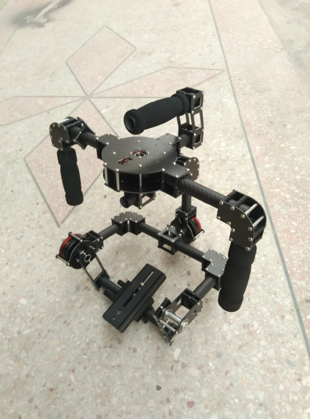 Новые 3 оси DSLR Камера углерода Бесщеточный шарнирный замок