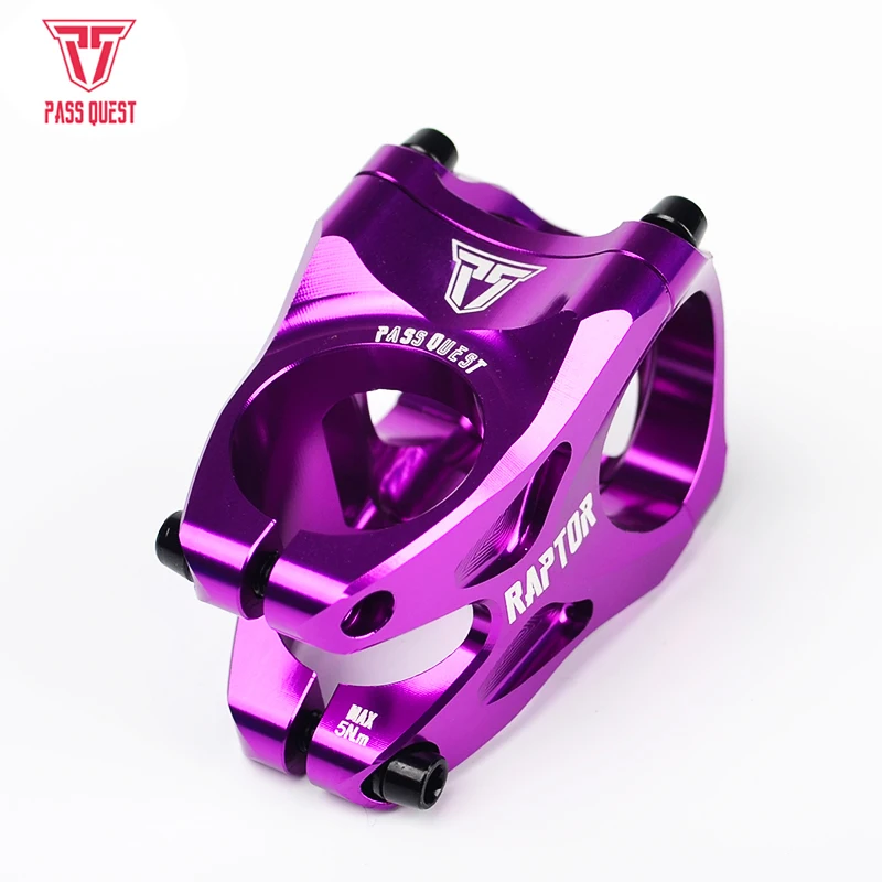 

PASS QUEST RAPTOR CNC Alloy Enduro Short Stem 0 Degree 31.8mm Bar Clamp 28.6" 1 1/8' Steerer Tube FR AM DH DJ Tail Stems 35mm