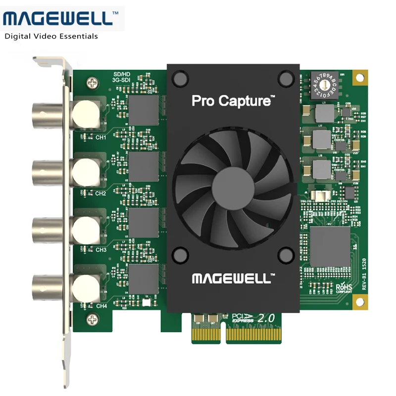 

2019 Pro Capture Quad SDI four channels SD/HD/3G-SDI input dvr video capture 1080P HD SDI capture card
