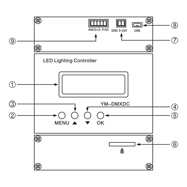 DMX512 аналого-цифровой преобразователь/адрес кодер интернет-телевидение DMX светодиодная точечная лампа декодер DMX512 светодиодный настенный светильник с новой уникальной технологией рассеивания цифровой трубный контроллер