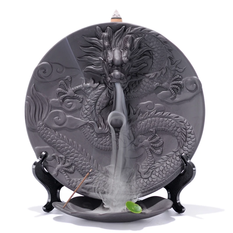 SIBAOLU 1Pc Ceramic Incense Burner Chinese Style The Dragon World