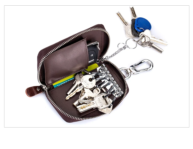 Для мужчин Автомобильный держатель для ключей, администратор кошельки Мужской Разделение кожа Ключи цепочка для ключей женские модные рюкзаки высокое качество известная марка