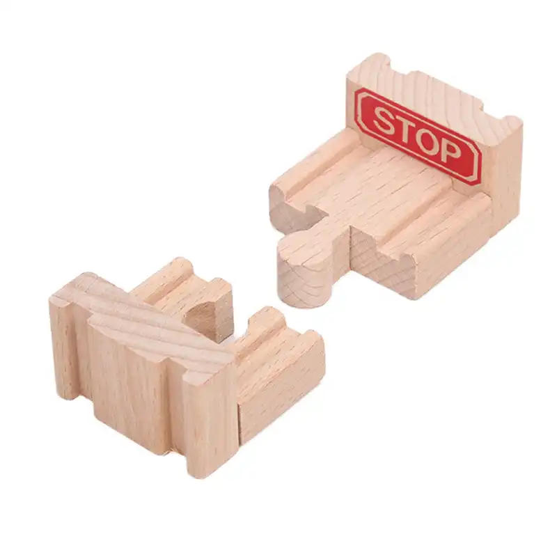 wooden train track bridge