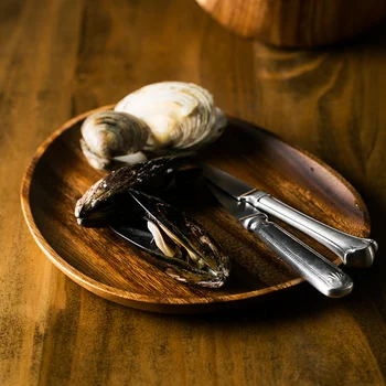 

Creative Acacia Wood Dish Plates Eco-Friendly Nartural Wood Serving Trays for Cake/Coffee/Fruits Home Use Tableware Tea Tray