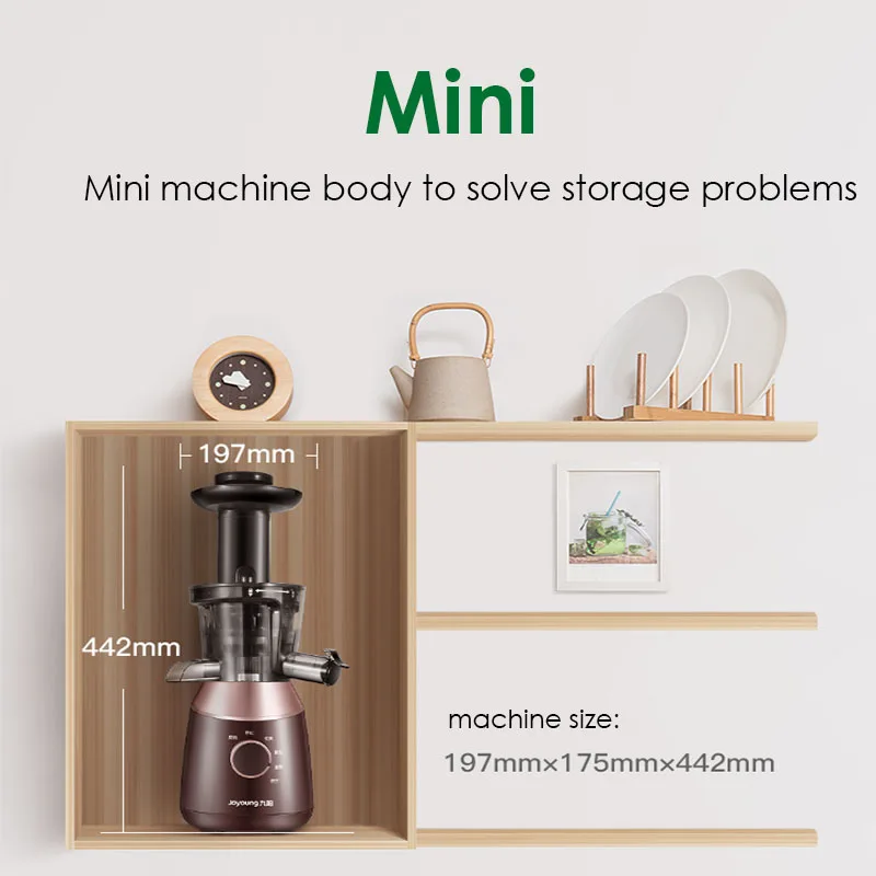 48RPM Slow Speed Joyoung Z8-V817 Electric Juice Maker Food Blender Housheold Fruit Vegetable Extractor 220V