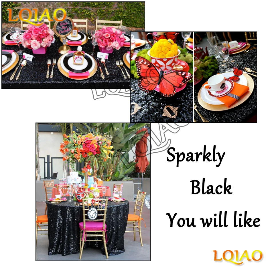 Black Sequin Tablecloth-001