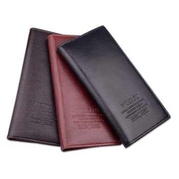 

PU Leather 3 Colors Men's Wallet Long Design Multifunctional Men Purse Black Billfold Card Holders For Men Solid Pocket