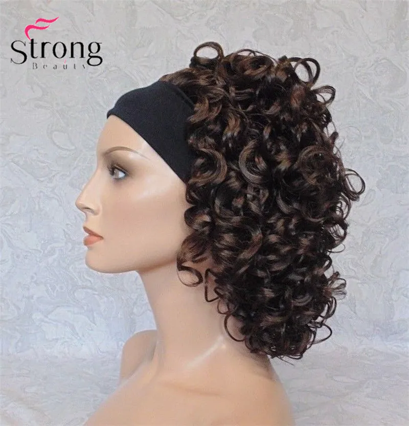 Smooth Wavy Hair w/ Headband - Brown